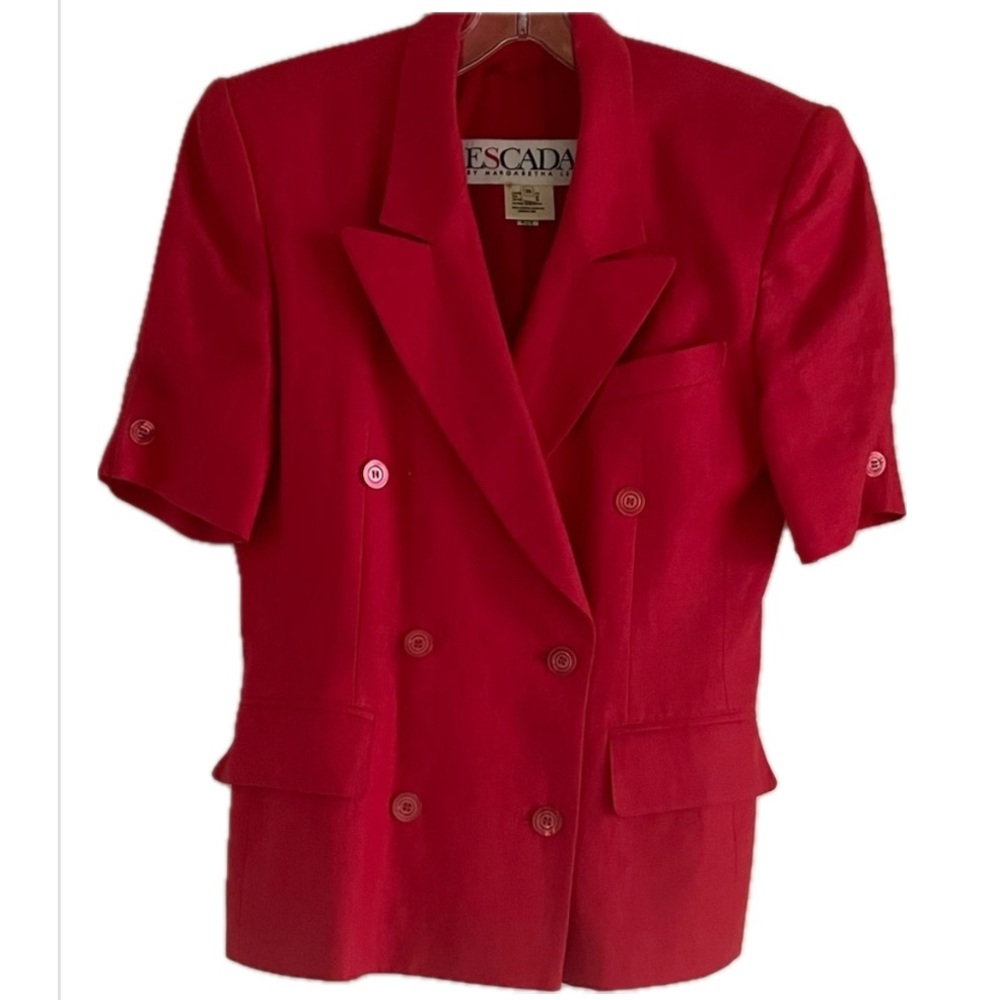 Escada Women’s Red Blazer Suit Jacket size 4 US/36 EU